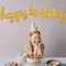 6 Pack Bulk Script Gold Happy Birthday Party Balloon Streamer